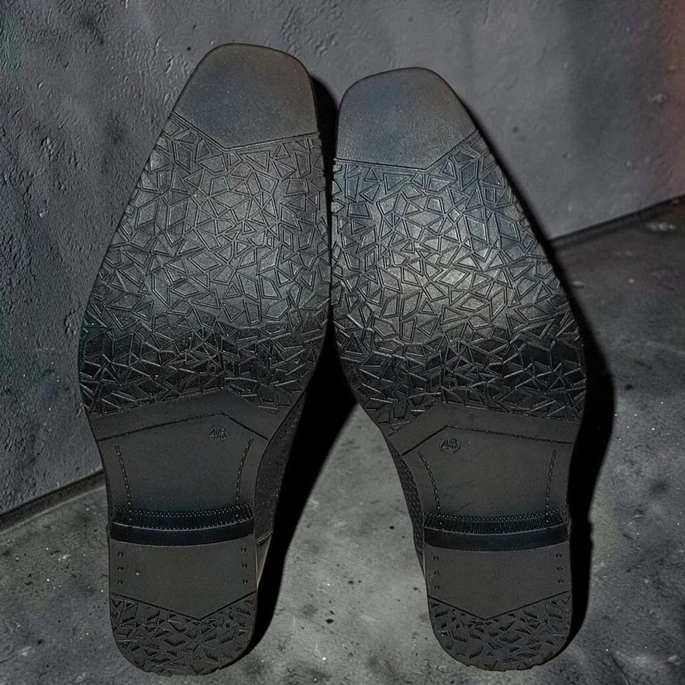 Fashion FZ 9917 Mens Black Patent Cap Toe Oxford Dress Shoes Size 46 US 12-13